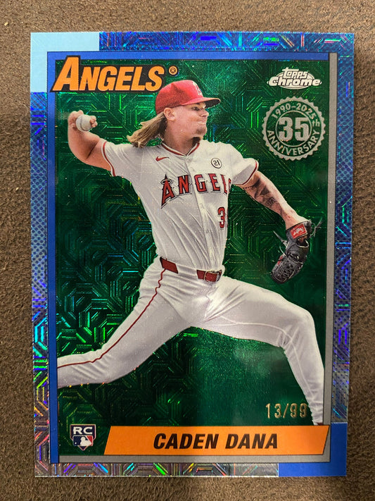 Caden Dana - 2025 Topps Series 2 - Mojo Refractor GREEN /99 - Angels