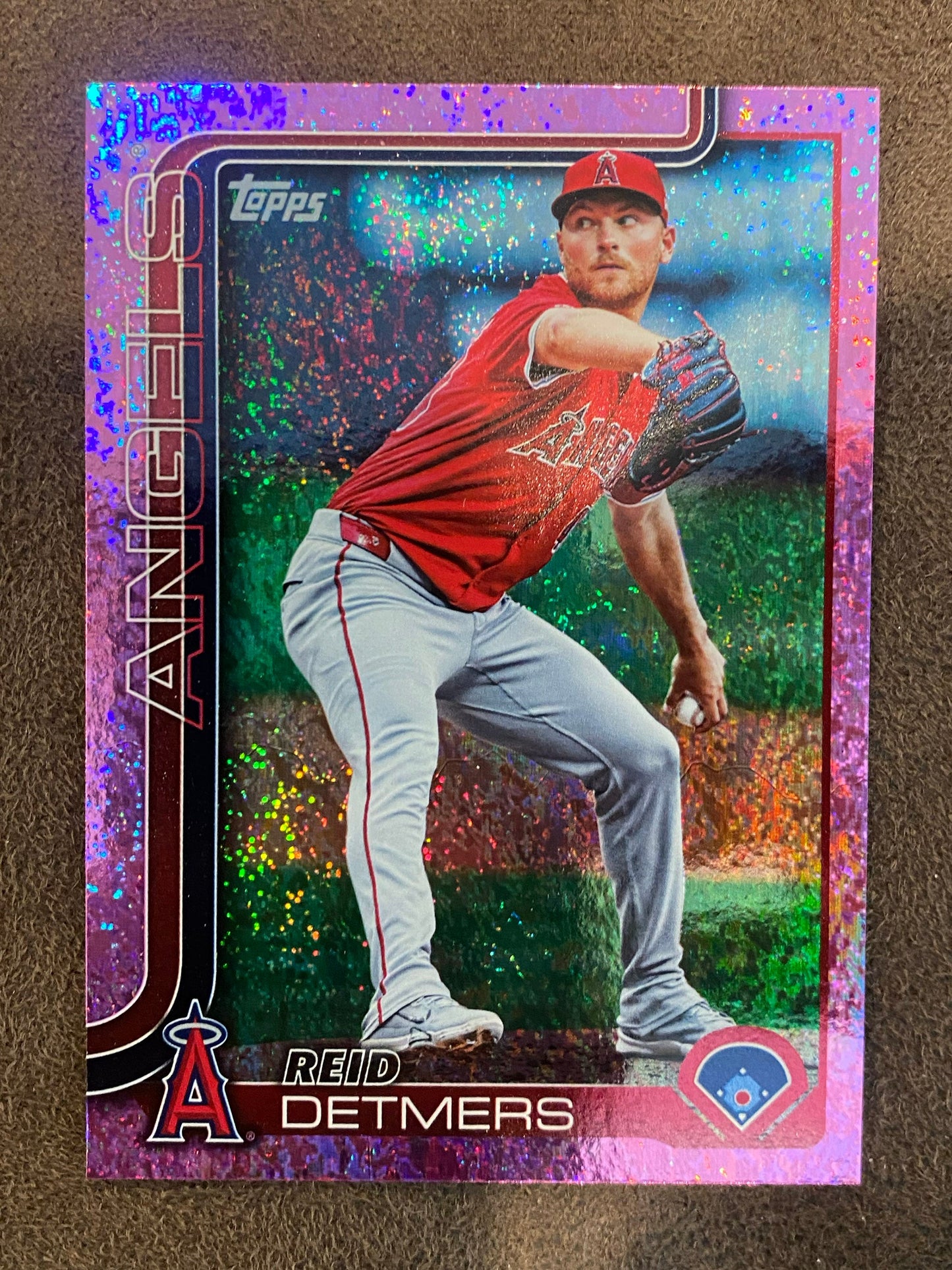 Reid Detmers - 2025 Topps Series 2 - Pink Holofoils - Angels