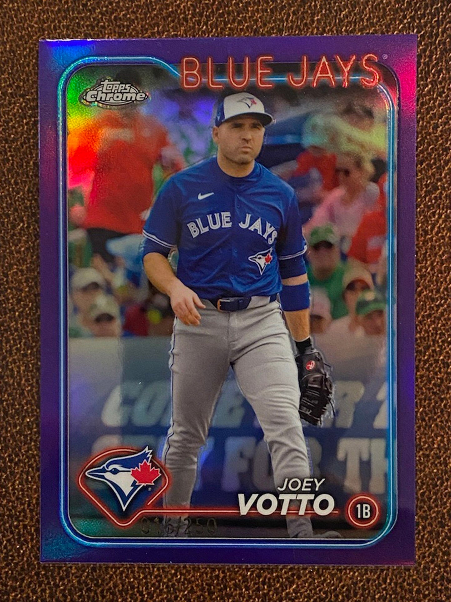 Joey Votto - 2024 Topps Chrome - Purple Refractor /250 - Blue Jays