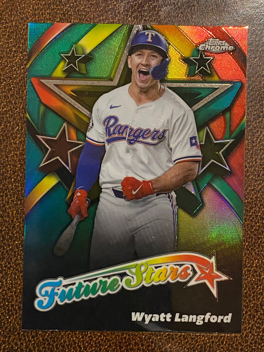 Wyatt Langford - 2025 Topps Chrome - Future Stars - Rangers