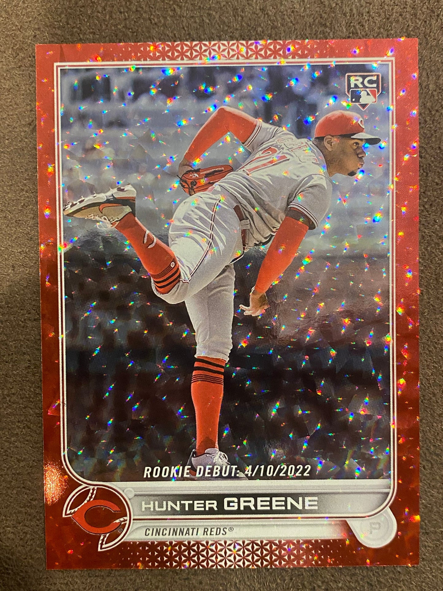 Hunter Greene - 2022 Topps Update - Rookie Debut Red Foil /199 - Reds