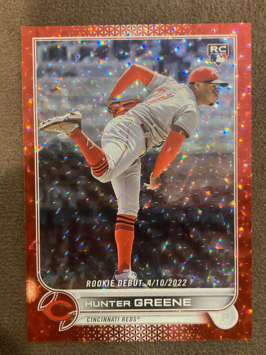 Hunter Greene - 2022 Topps Update - Rookie Debut Red Foil /199 - Reds