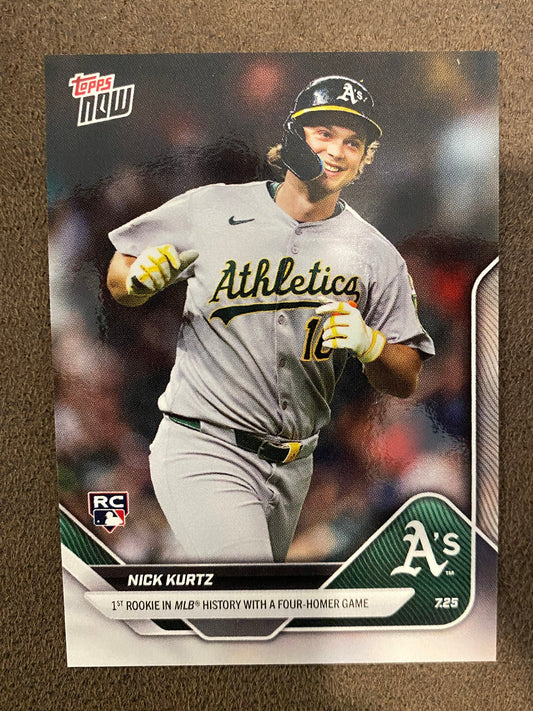 Nick Kurtz - 2025 Topps Now - Card 464 (PR: 53,611) - Athletics