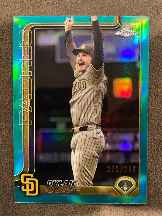 Dylan Cease - 2025 Topps Chrome - Aqua Refractor /299 - Padres