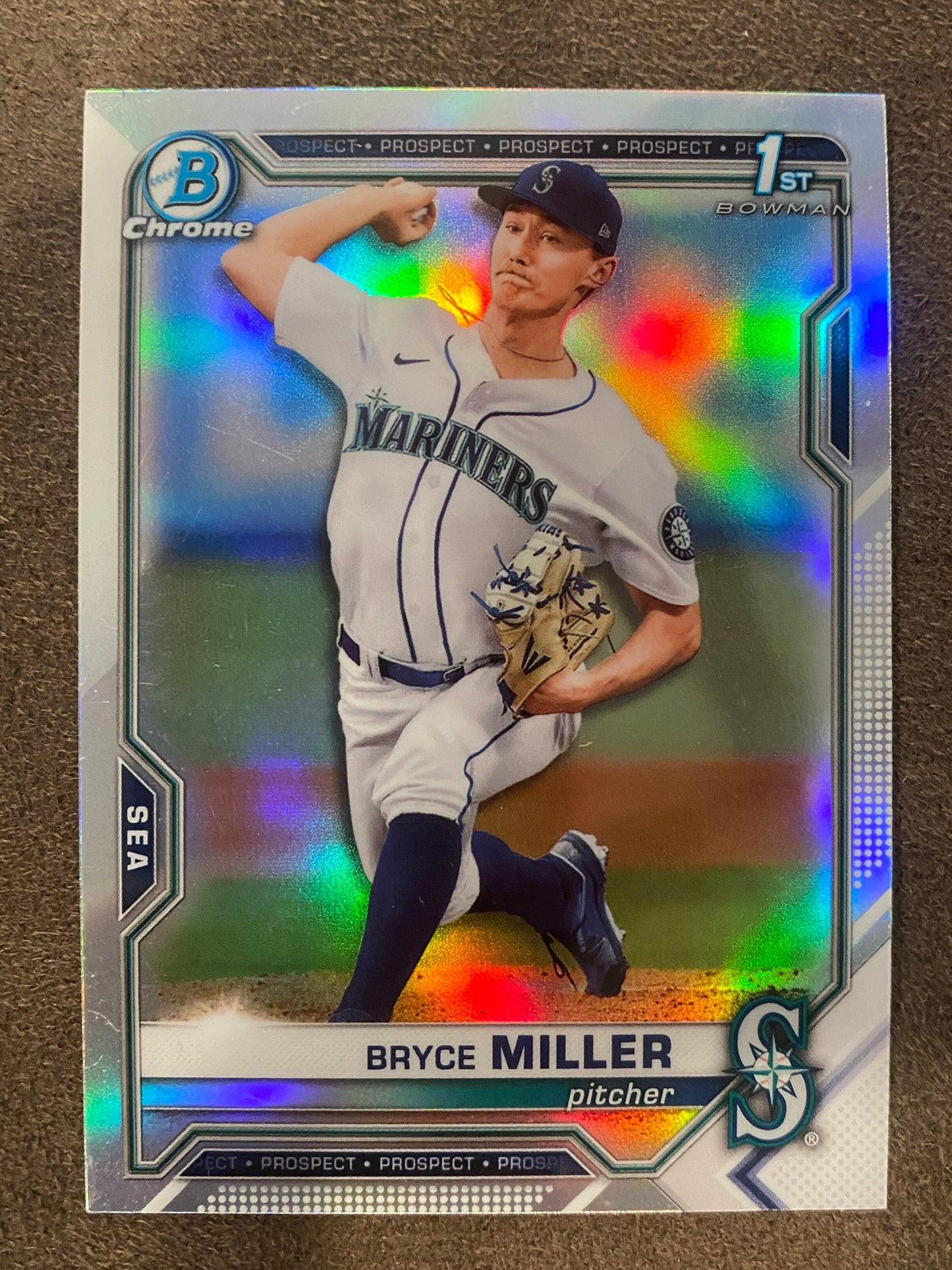 Bryce Miller - 2021 Bowman Draft - 1st Refractor - Mariners