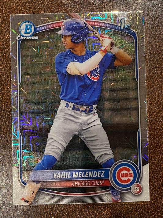 Yahil Melendez - 2025 Bowman Chrome - 1st Mojo - Cubs