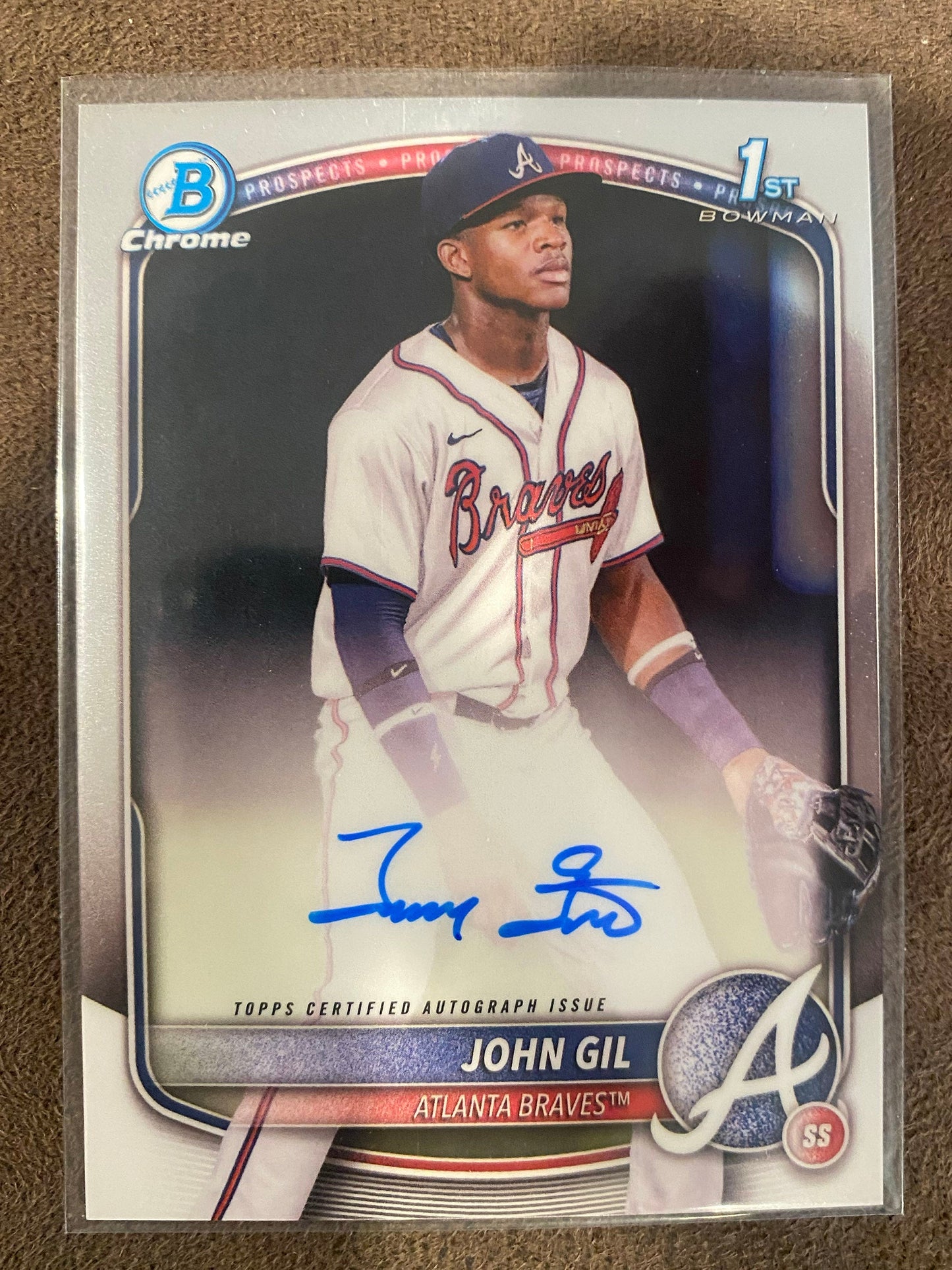 John Gil - 2025 Bowman Chrome - 1st Chrome AUTO - Braves