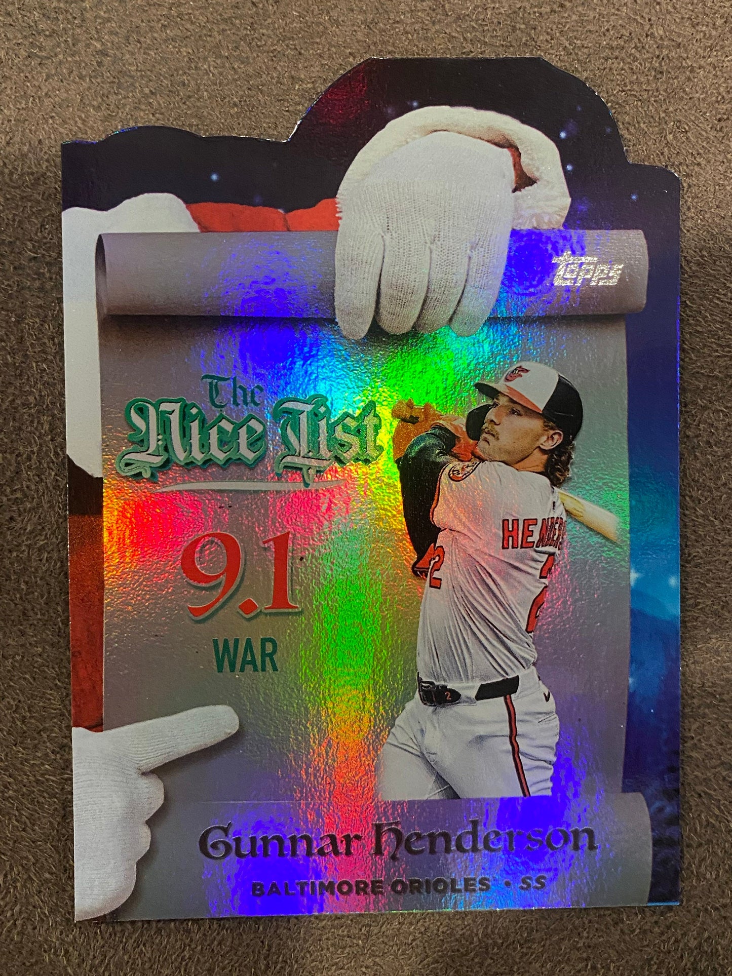 Gunnar Henderson - 2025 Topps Holiday - The Nice List - Orioles