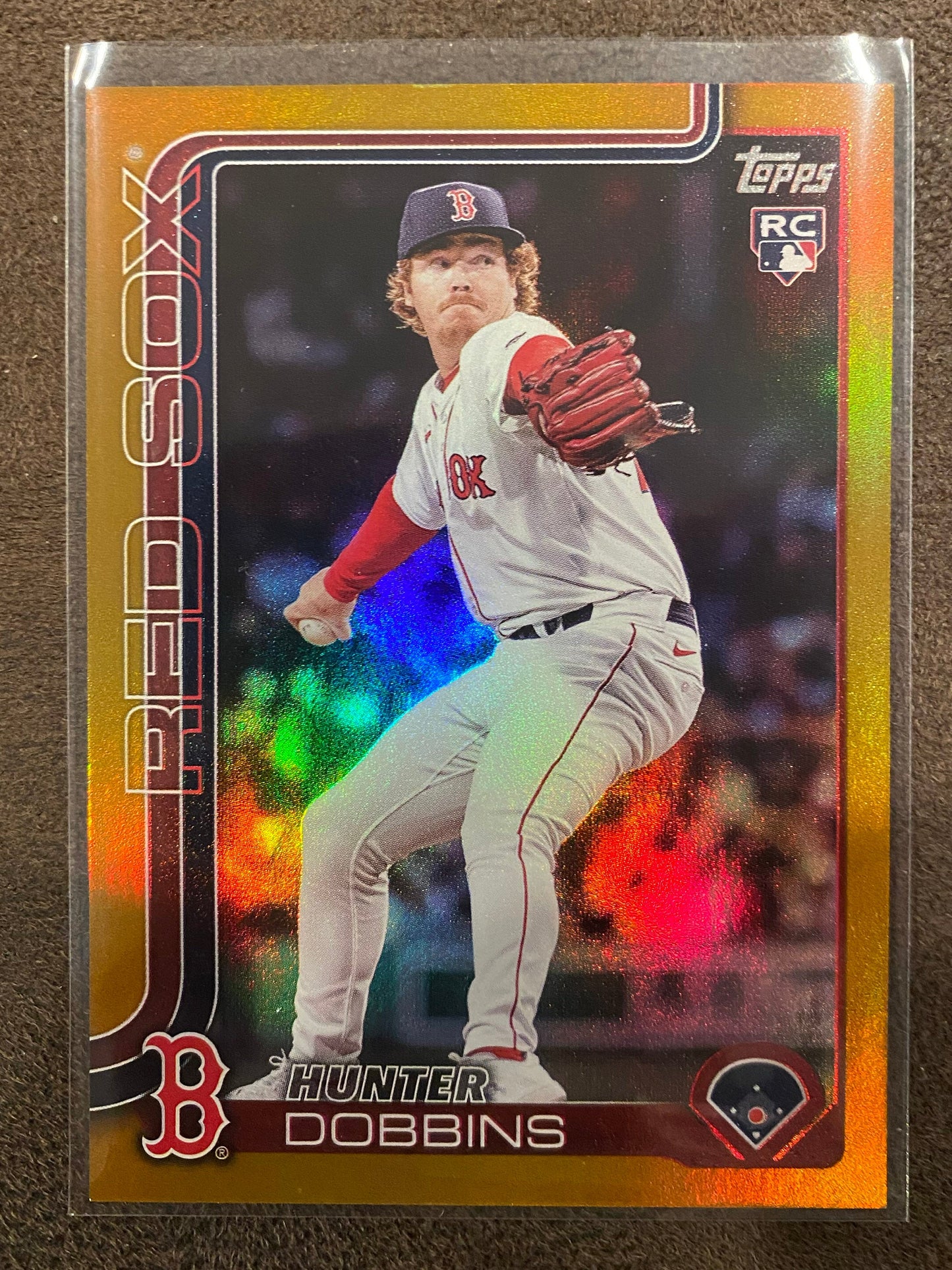 Hunter Dobbins - 2025 Topps Update - GOLD Rainbow Foil /50 - Red Sox