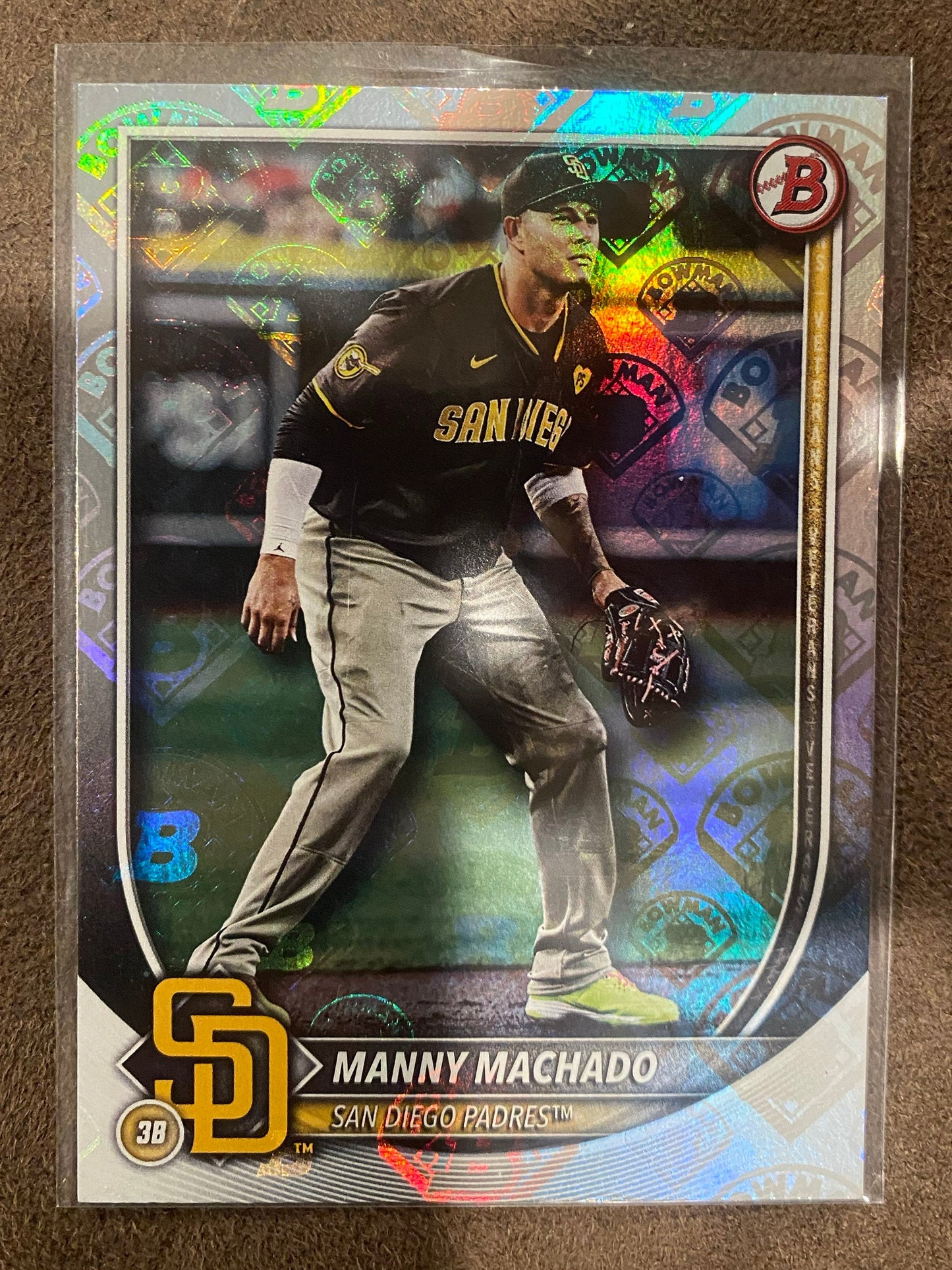 Manny Machado - 2025 Bowman - Retro Logo Foil SSP - Padres
