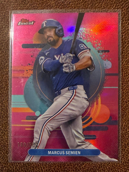 Marcus Semien - 2025 Topps Finest - Pink Uncommon /300 - Rangers