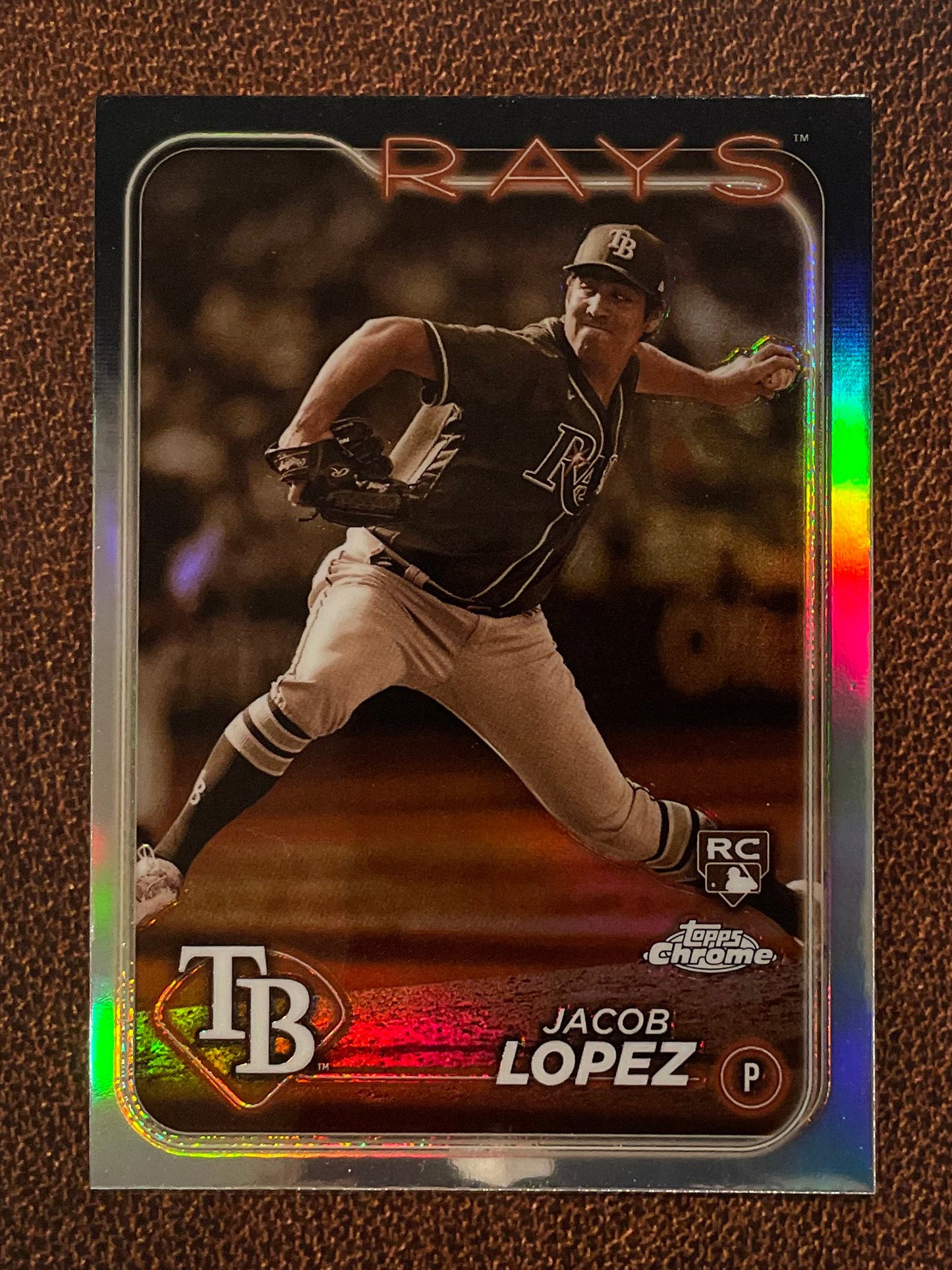 Jacob Lopez - 2024 Topps Chrome - Sepia Refractor - Rays