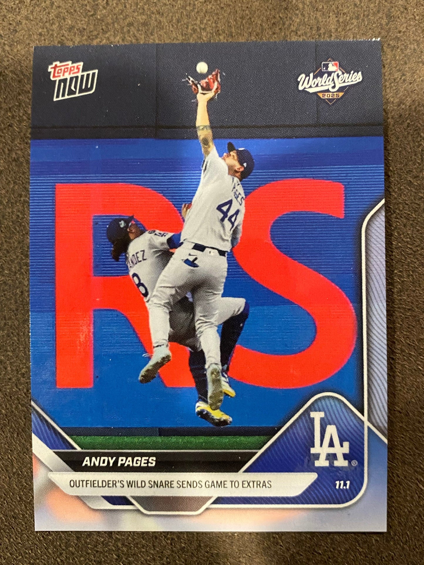 Andy Pages - 2025 Topps Now - Card 923 (PR: 7,944) - Dodgers