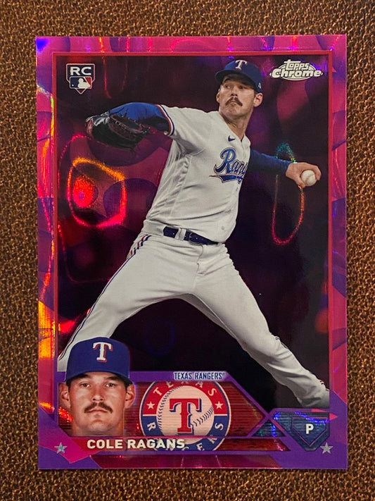Cole Ragans - 2023 Topps Chrome Update - Rookie Purple Lava /299 - Rangers