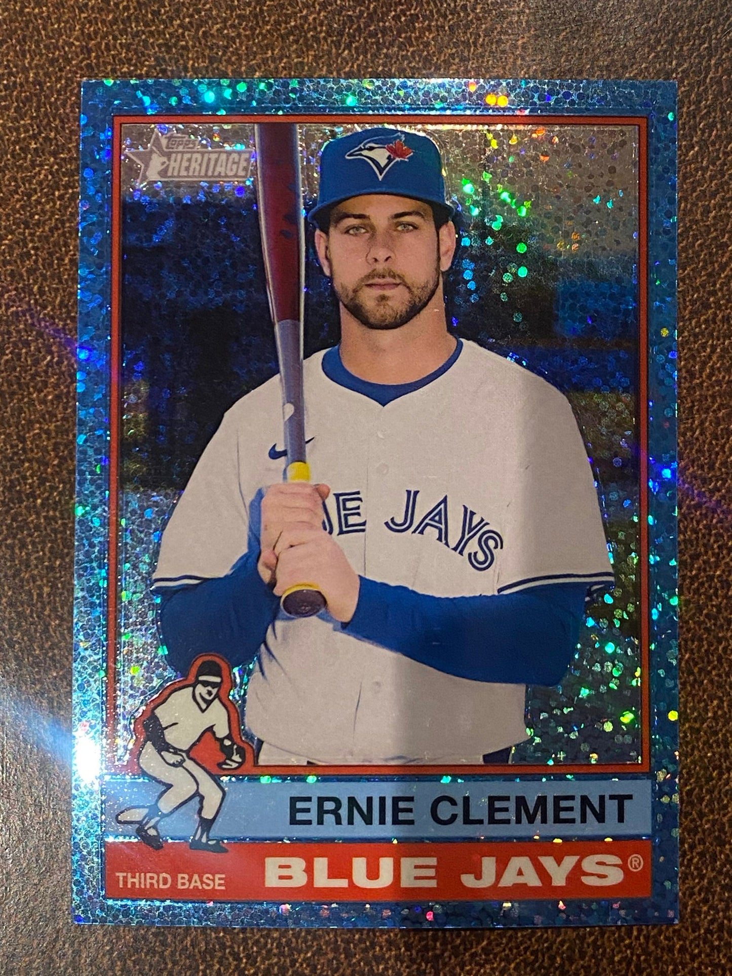 Ernie Clement - 2025 Topps Heritage High Number - Blue Sparkle - Blue Jays