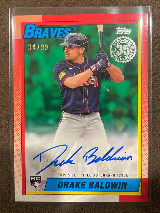 Drake Baldwin - 2025 Topps Update - Rookie AUTO Green /99 - Braves