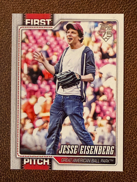 Jesse Eisenberg - 2026 Topps Series 1 - First Pitch Insert - Reds