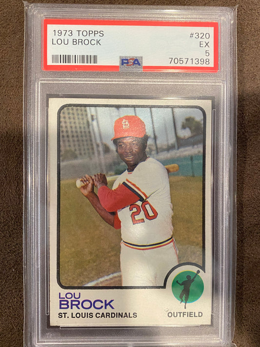 Lou Brock - 1973 Topps - #320 (PSA 5) - Cardinals