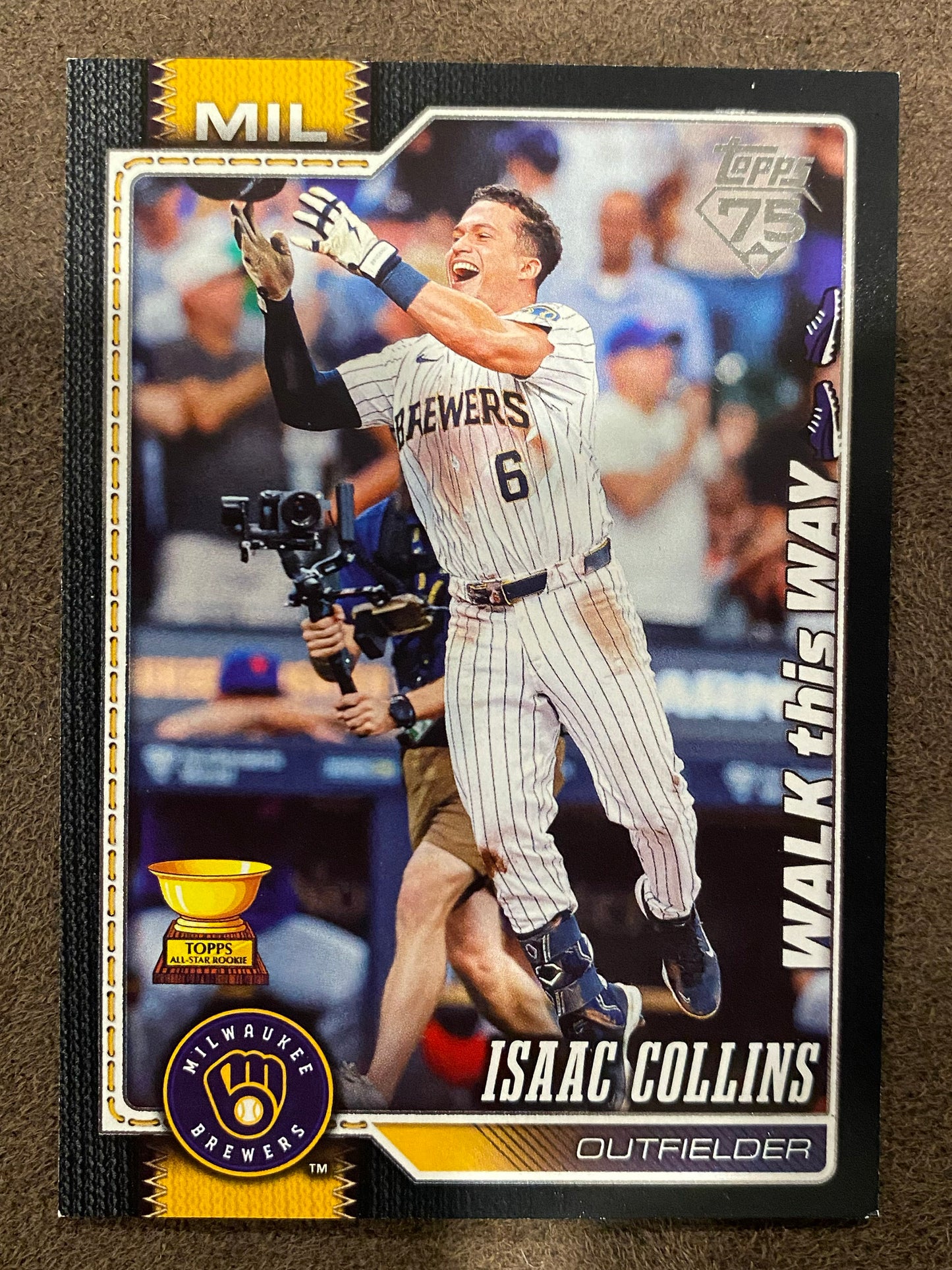 Isaac Collins - 2026 Topps Series 1 - BLACK Walk This Way SP /10 - Brewers