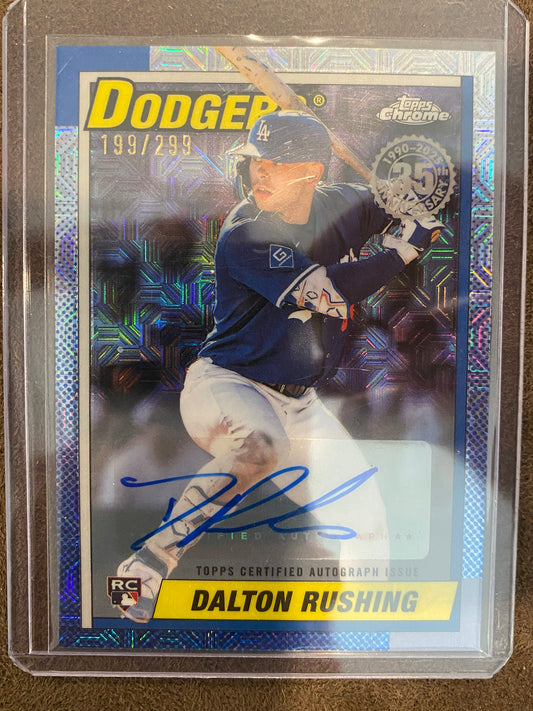 Dalton Rushing - 2025 Topps Update - 1990 Mojo AUTO /299 - Dodgers