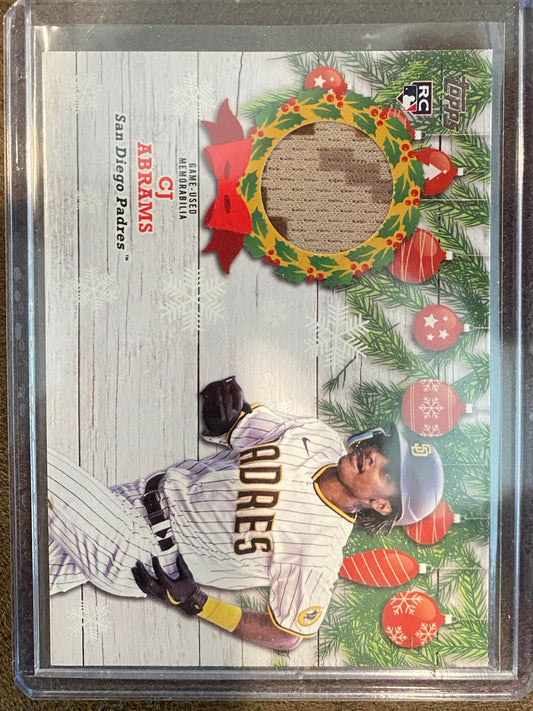 CJ Abrams - 202 topps Holiday - Rookie Game Used Rookie RELIC - Padres
