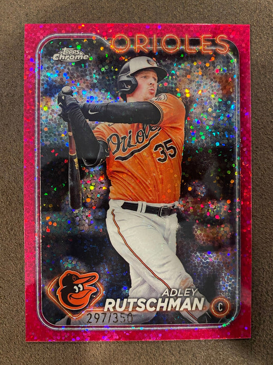 Adley Rutschman - 2024 Topps Chrome - Magenta Sparkle /350 - Orioles