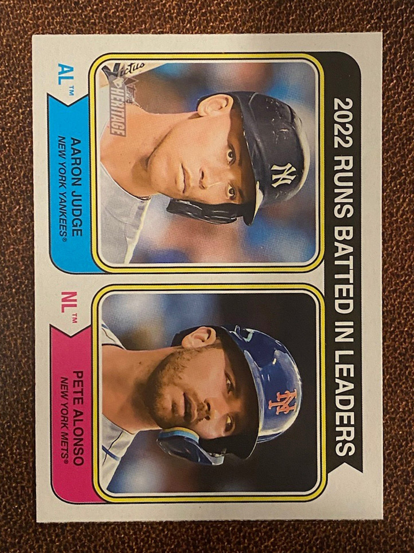 Aaron Judge/Pete Alonso - 2023 Topps Heritage - RBI Leaders