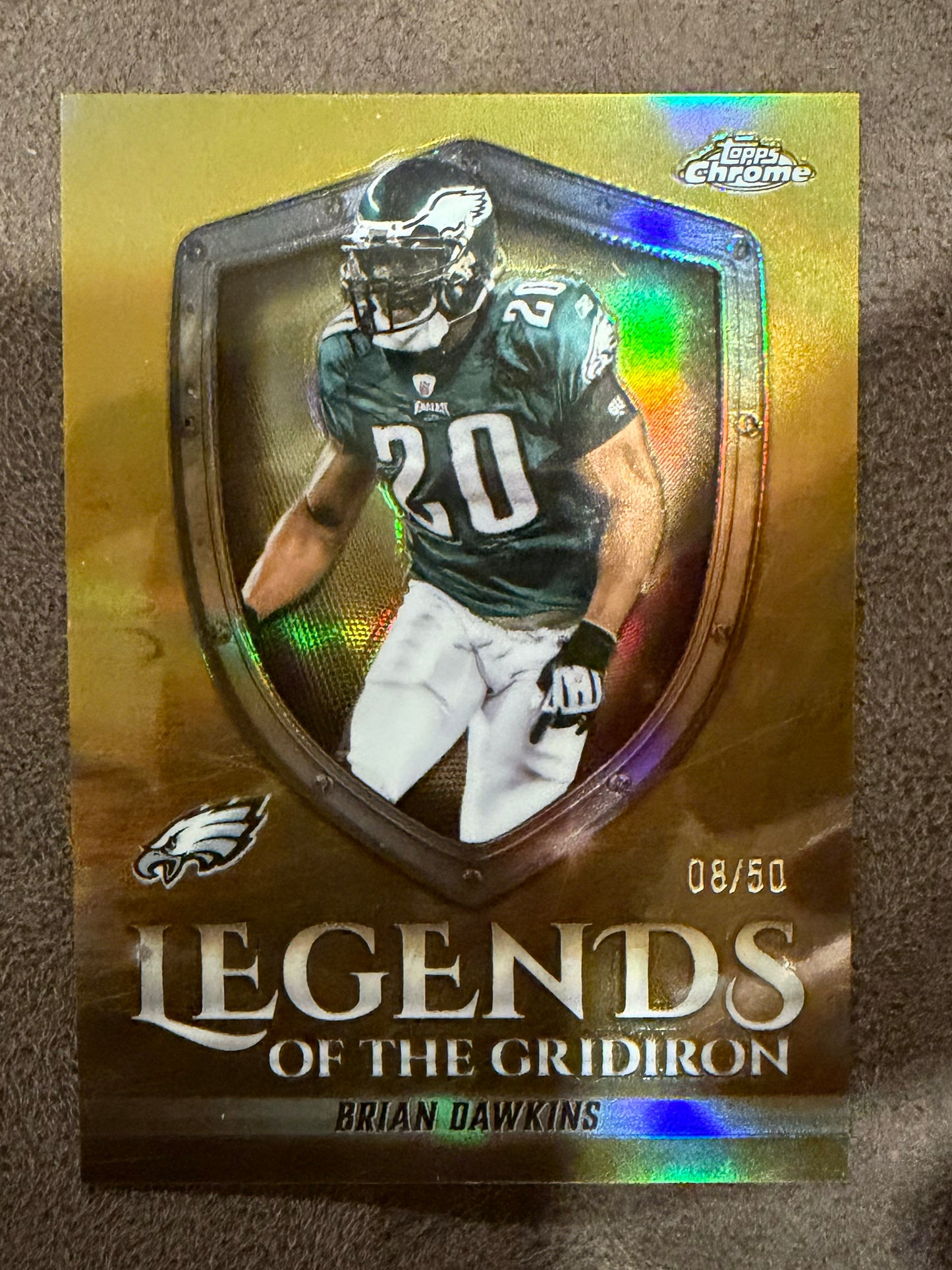 Brian Dawkins - 2025 Topps Chrome - Legends of the Gridiron Gold /50 - Eagles