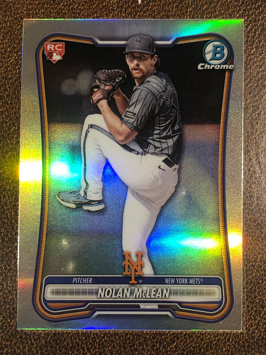 Nolan McLean - 2026 Bowman - Red Rookie Refractor - Mets