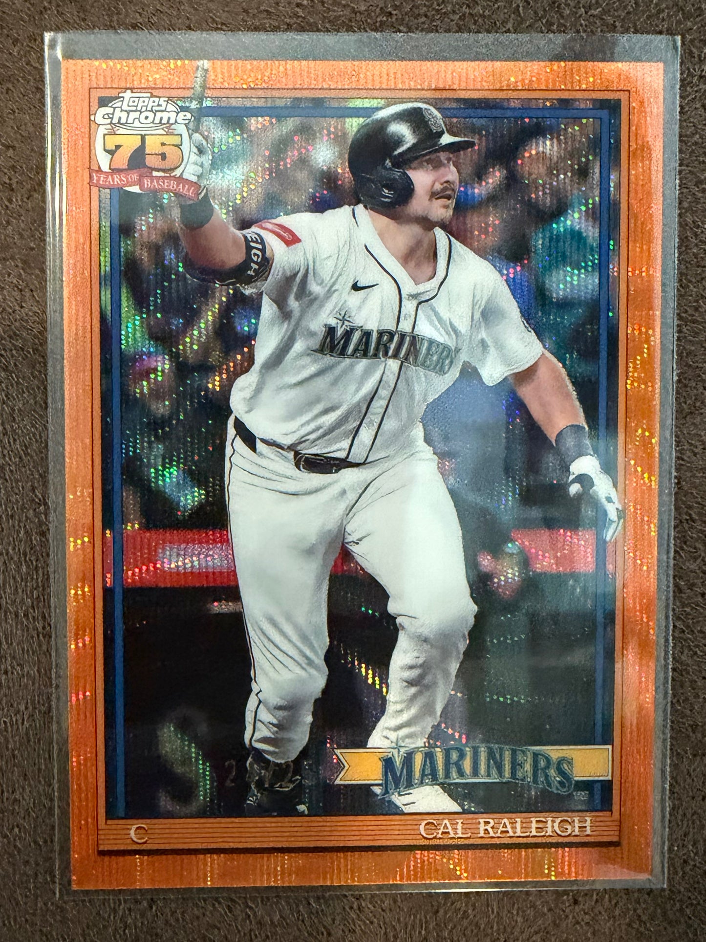 Cal Raleigh - 2026 Topps Chrome - ORANGE 1991 Wave /25 - Mariners