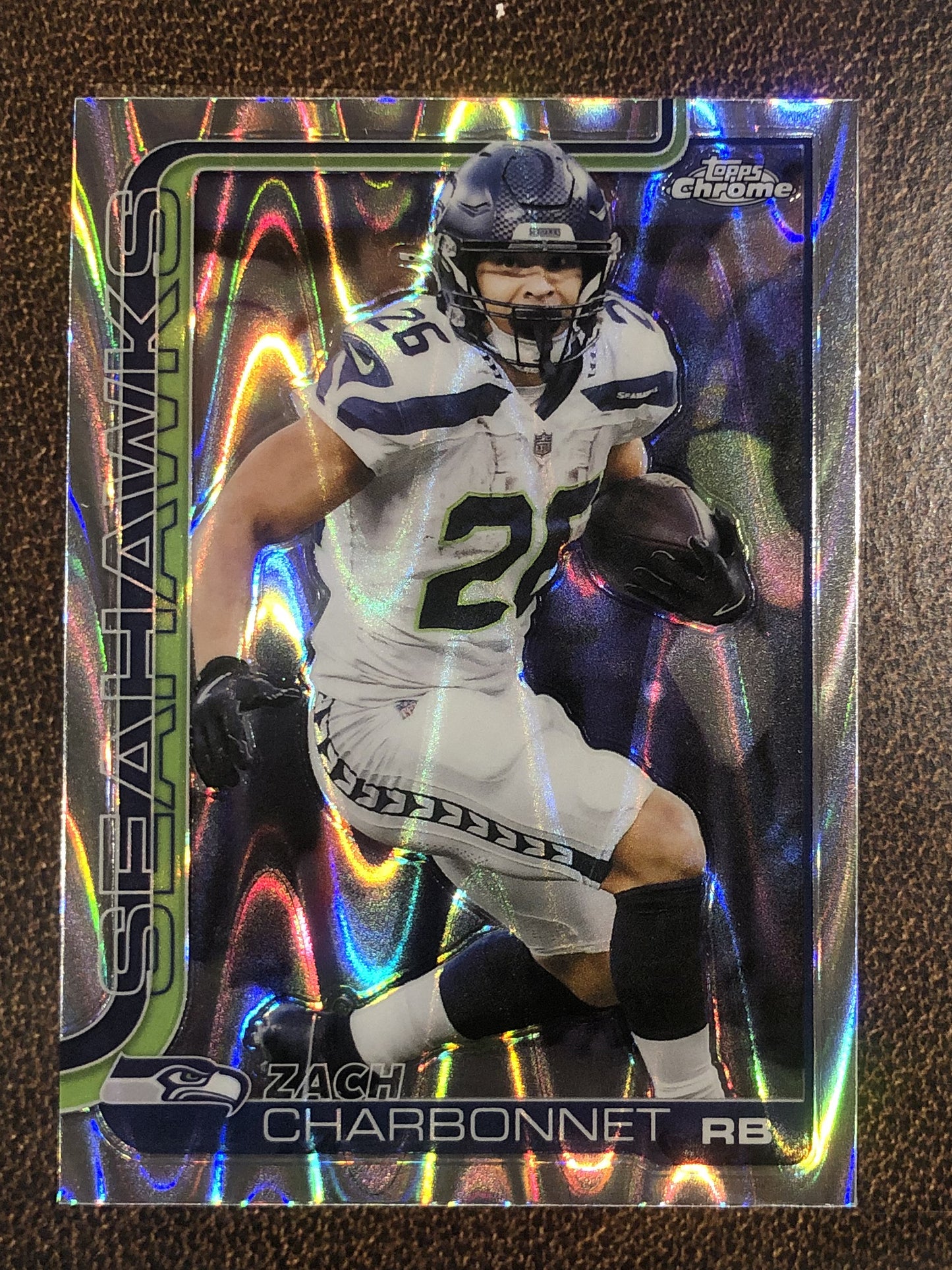 Zach Charbonnet - 2025 Topps Chrome - Raywave Refractor - Seahawks
