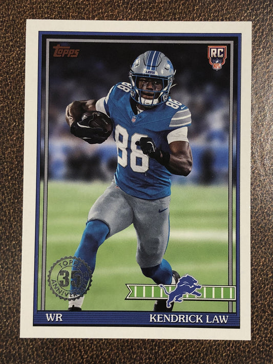 Kendrick Law - 2026 Topps Flagship - 1991 Insert - Lions