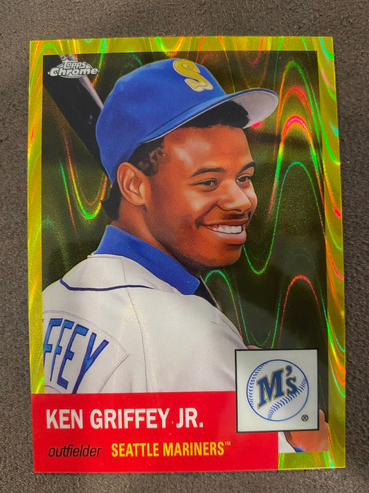 Ken Griffey Jr. - 2022 Topps Chrome Platinum Anniversary - Yellow Raywave /250 - Mariners