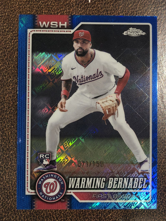 Warming Bernabel - 2026 Topps Chrome - BLUE Fanatics Topps Foil /150 - Nationals