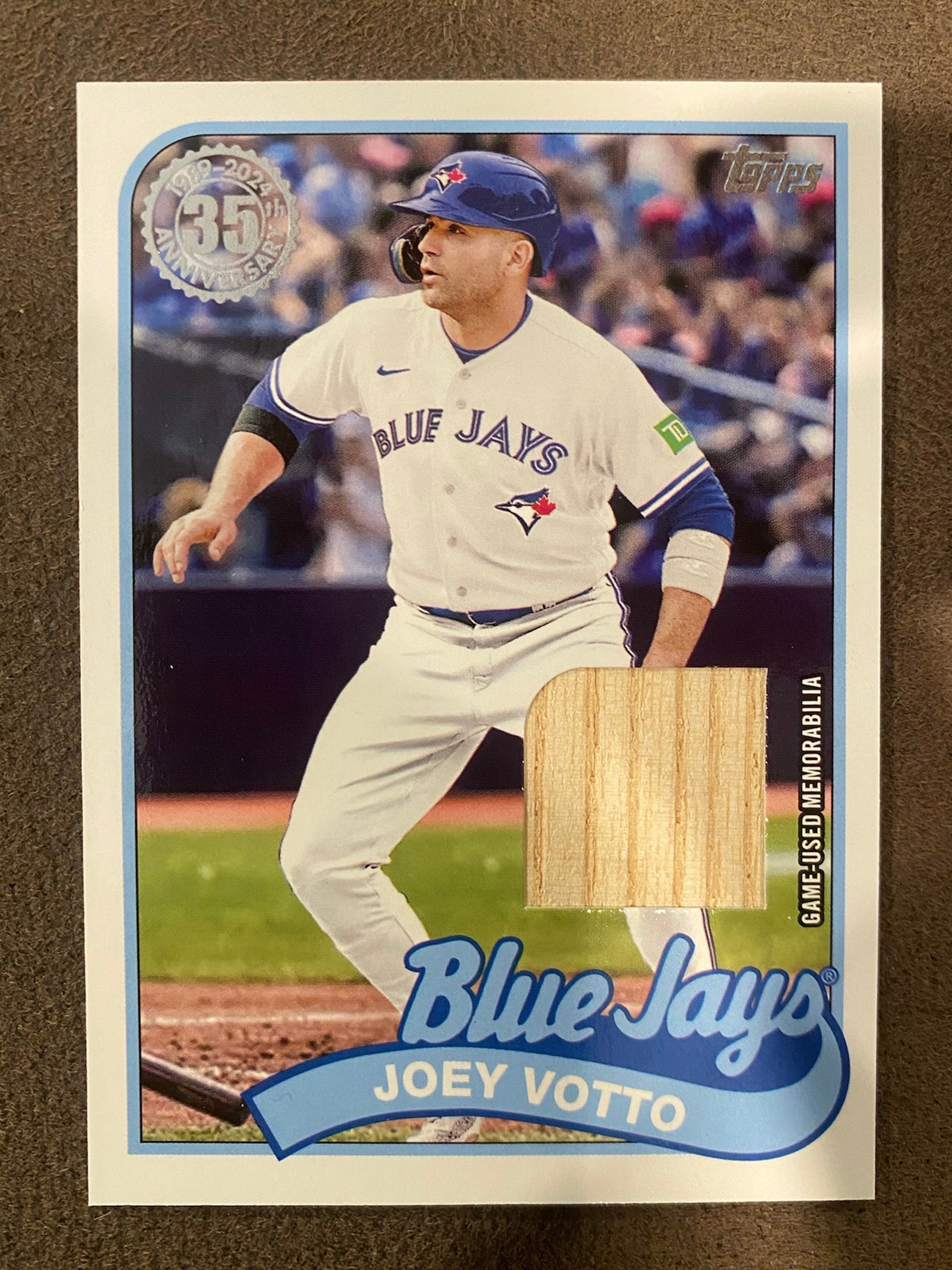 Joey Votto 2024 Topps Update Game Used Bat Relic Blue Jays Western NY Sports Cards