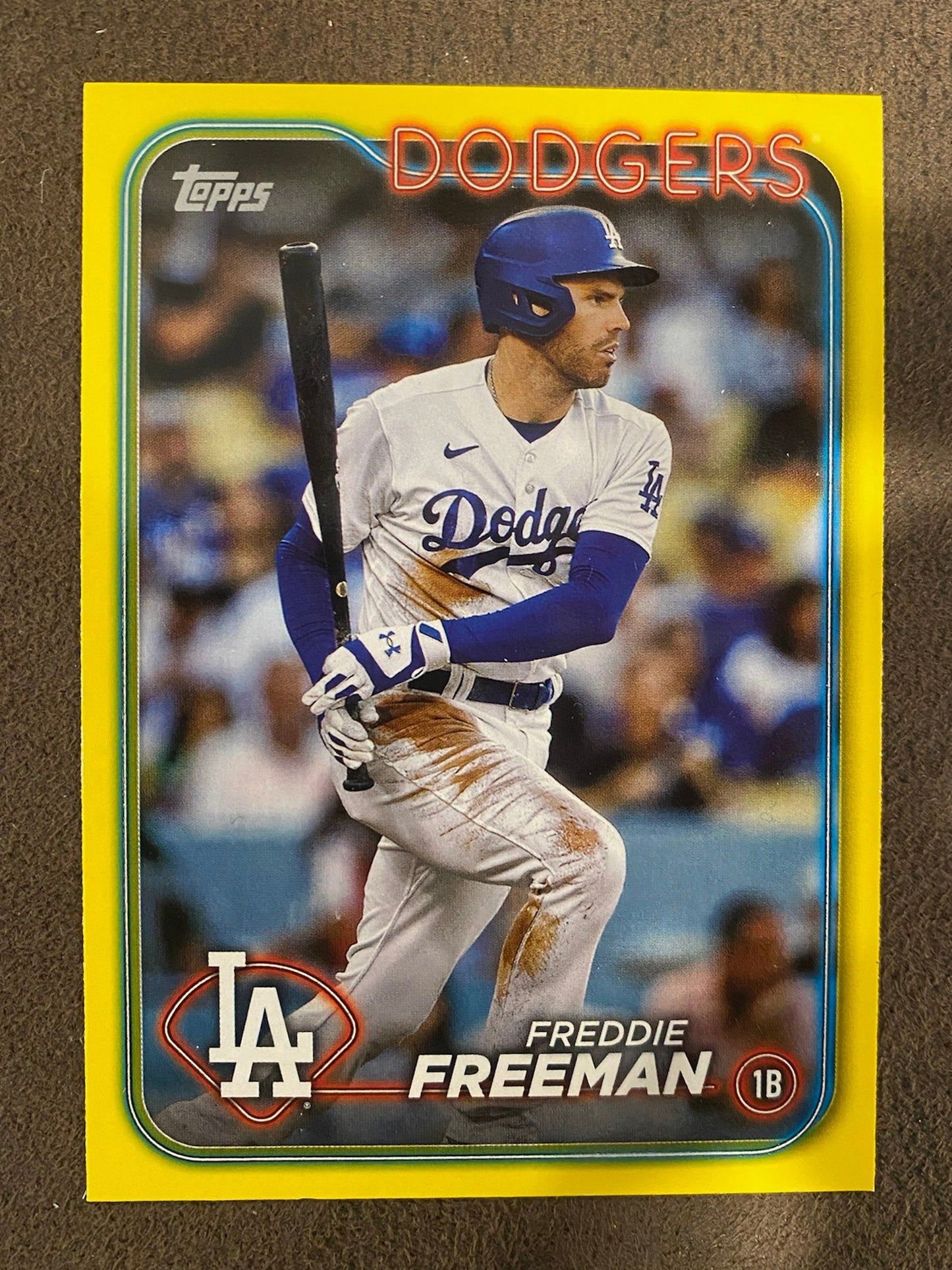 Freddie Freeman - 2024 Topps Series 1 - Yellow Parallel - Dodgers
