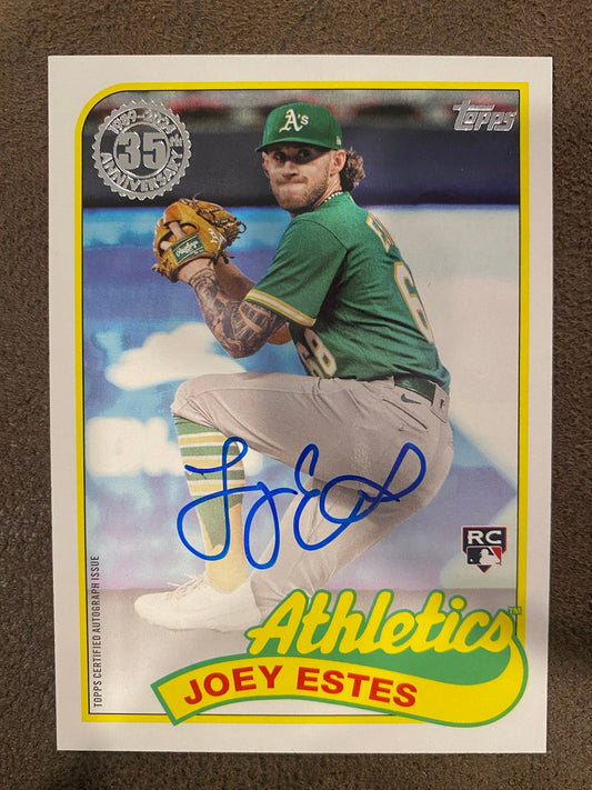 Joey Estes - 2024 Topps Update - 1989 Black AUTO /199 - Athletics