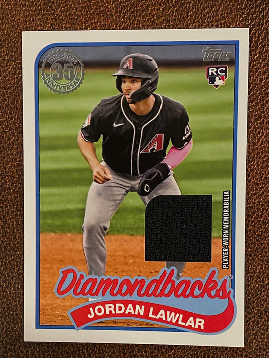 Jordan Lawlar - 2024 Topps Update - 1989 Player Worn RELIC - Diamondbacks
