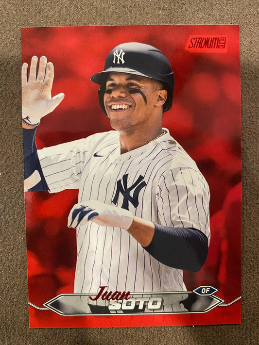 Juan Soto - 2024 Topps Stadium Club - Red Foil - Yankees