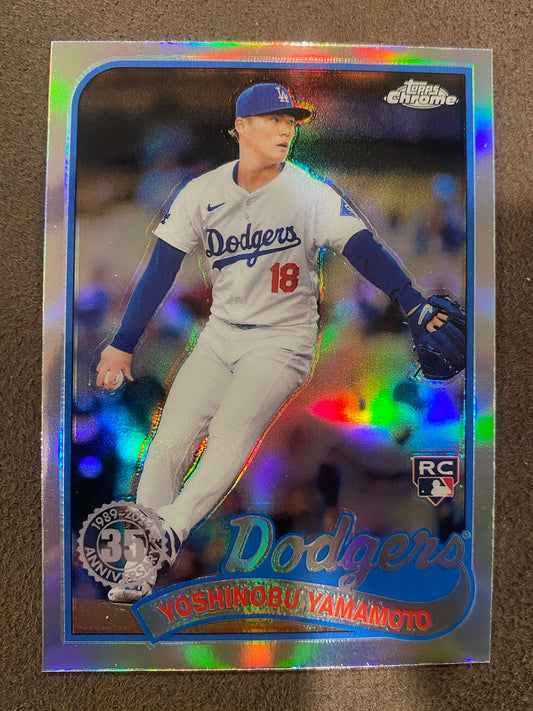 Yoshinobu Yamamoto - 2024 Topps Chrome Update - 1989 Refractor - Dodgers