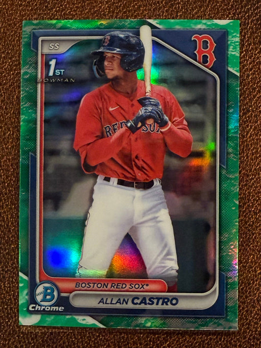 Allan Castro - 2024 Bowman - Chrome Lunar Glow - Red Sox