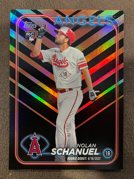 Nolan Schanuel - 2024 Topps Update - Holiday Parallel (Rookie Debut) - Angels