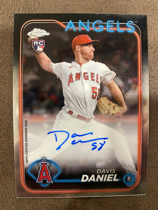Davis Daniel - 2024 Topps Chrome - Base AUTO - Angels