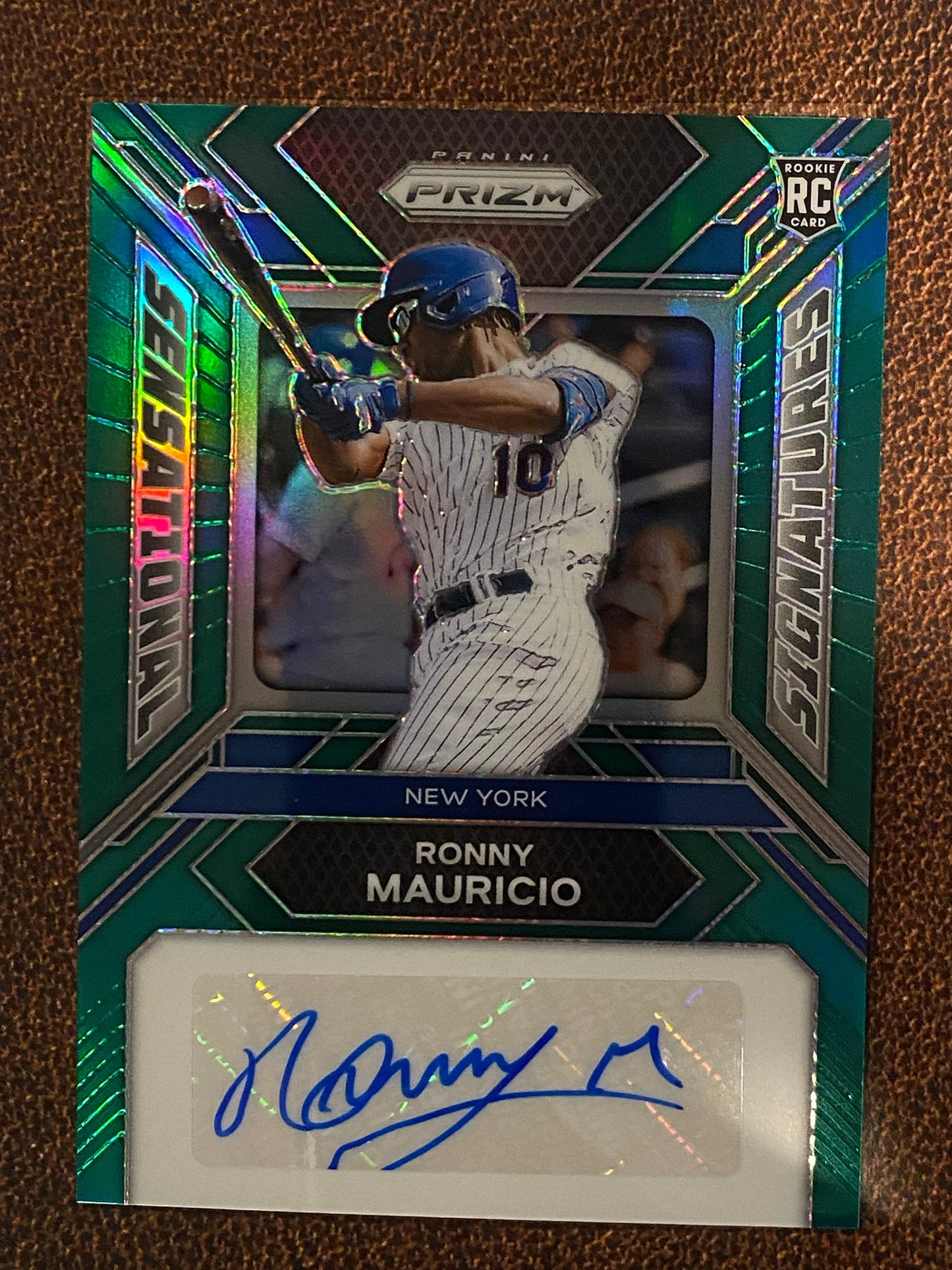 Ronny Mauricio - 2024 Panini Prizm - Green Sensational Signature AUTO - Mets