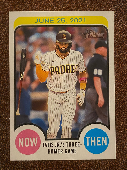 Fernando Tatis Jr. - 2022 Topps Heritage High Number - Now & Then - Padres