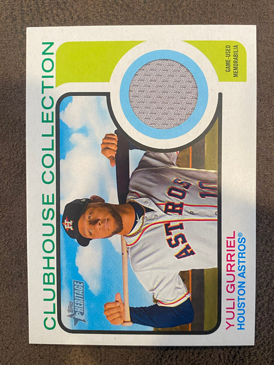 Yuli Gurriel - 2022 Topps Heritage High Number - Clubhouse Collected Game-Used RELIC - Astros