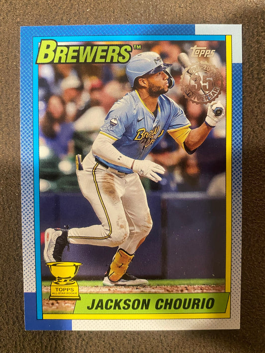 Jackson Chourio - 2025 Topps Series 1 - 1990 Insert - Brewers
