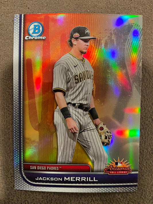 Jackson Merrill - 2023 Bowman Chrome - Arizon Fall League Refractor - Padres