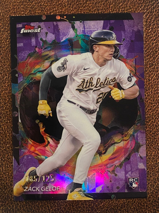 Zack Gelof - 2024 Topps Finest - Rare Purple /125 - Athletics