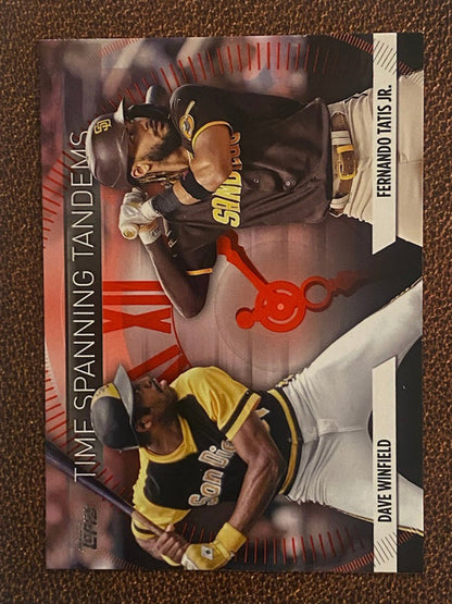 Fernando Tatis & Dave Winfield - 2023 Topps Update - Time Spanning Tandems Red Parallel /10  - Padres